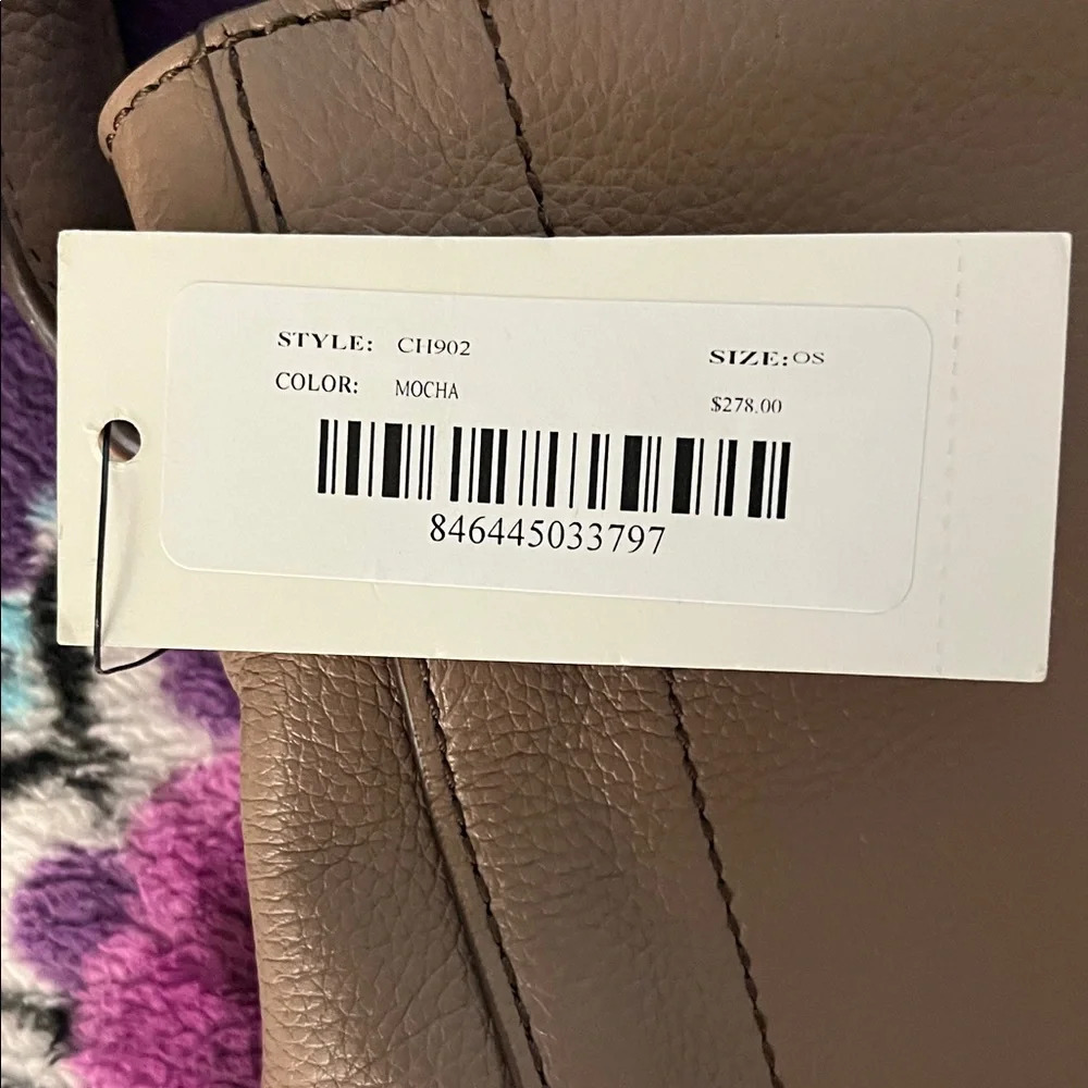 orYANY Tan Shoulder Bag with Stitch Detail NWT - Picture 3 of 13